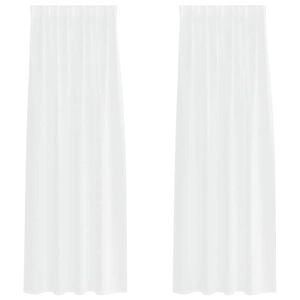 vidaXL Rideau en Voile 2 pc Blanc 260 x 140 cm Polyester