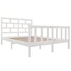 vidaXL Cadre de lit sans matelas blanc bois de pin massif