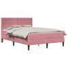 vidaXL Cadre de lit avec matelas Rose 120 x 190 cm Velours