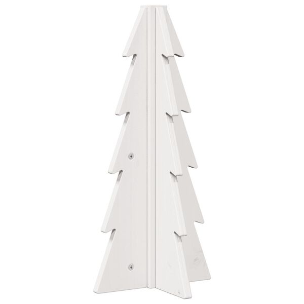 vidaXL Arbre de No&euml;l en bois pour d&eacute;coration blanc 49 cm pin massif