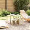 vidaXL Table de Bain de Soleil 3 pcs Marron 50.5 x 50 x 46 cm