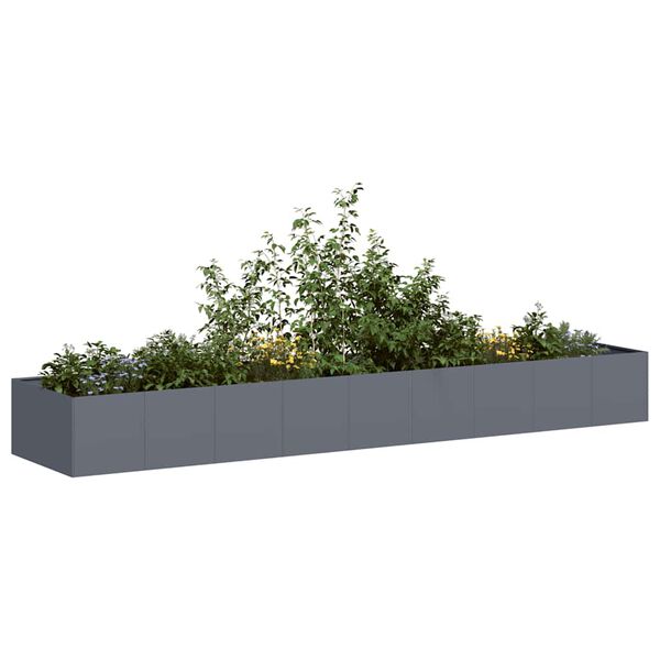 vidaXL Jardini&egrave;re anthracite 360x80x40 cm acier