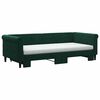 vidaXL Lit de jour avec gigogne et matelas vert foncé 90x200cm velours