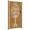 vidaXL Portail de jardin 100x200 cm en acier Corten motif arbre