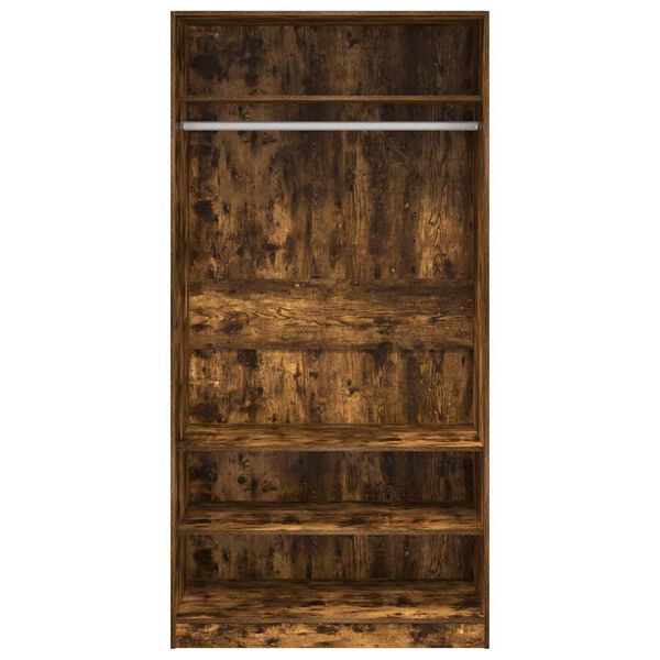 vidaXL Garde-robe ch&ecirc;ne fum&eacute; 100x50x200 cm bois d'ing&eacute;nierie