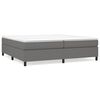 vidaXL Sommier à lattes de lit avec matelas Gris foncé 200x200cm Tissu