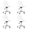 vidaXL Chaises pivotantes &agrave; manger lot de 4 blanc PP