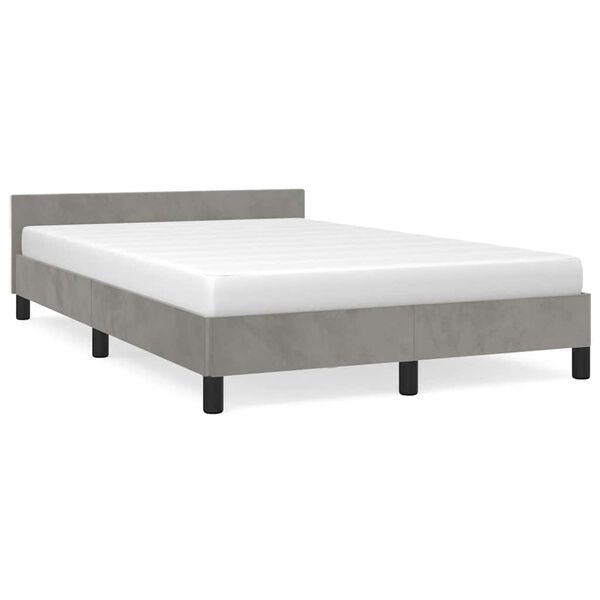 vidaXL Cadre de lit sans matelas gris clair 120x200 cm velours