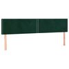 vidaXL Têtes de lit 2 pcs Vert foncé 100x5x78/88 cm Velours