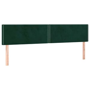 vidaXL T&ecirc;tes de lit 2 pcs Vert fonc&eacute; 100x5x78/88 cm Velours