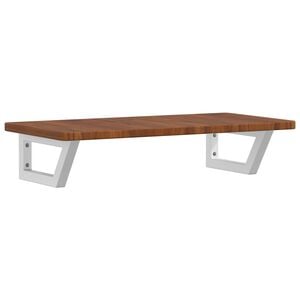 vidaXL Étagère de vasque murale acier et bois de chêne massif