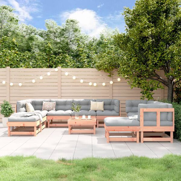 vidaXL Salon de jardin 11 pcs bois massif douglas