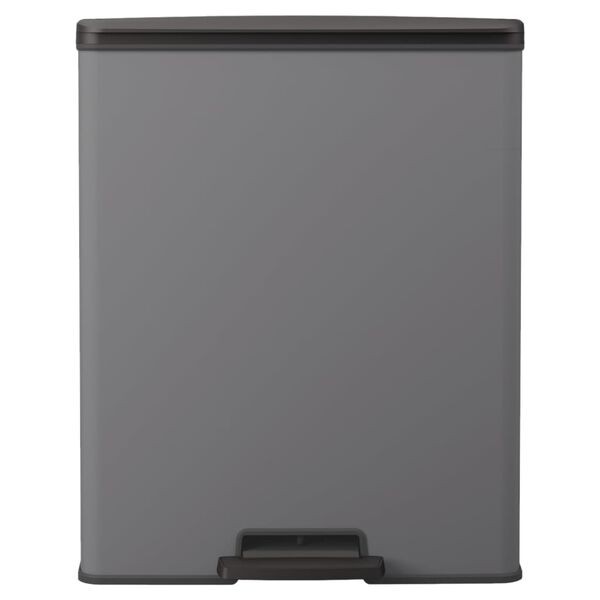 Curver Poubelle duo à pédale Deco 26L+26L Gris froid