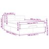 vidaXL Cadre de lit ottoman avec matelas gris fonc&eacute; 140x200 cm velours
