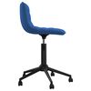 vidaXL Chaises pivotantes &agrave; manger lot de 2 bleu velours