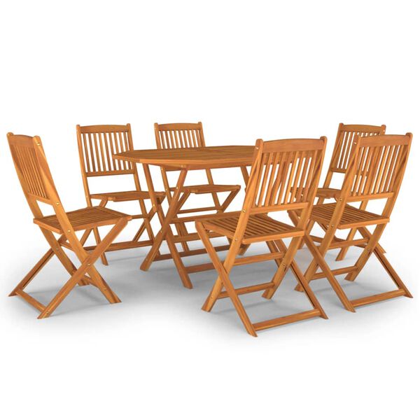 vidaXL Ensemble &agrave; manger de jardin 7 pcs Bois d'acacia massif