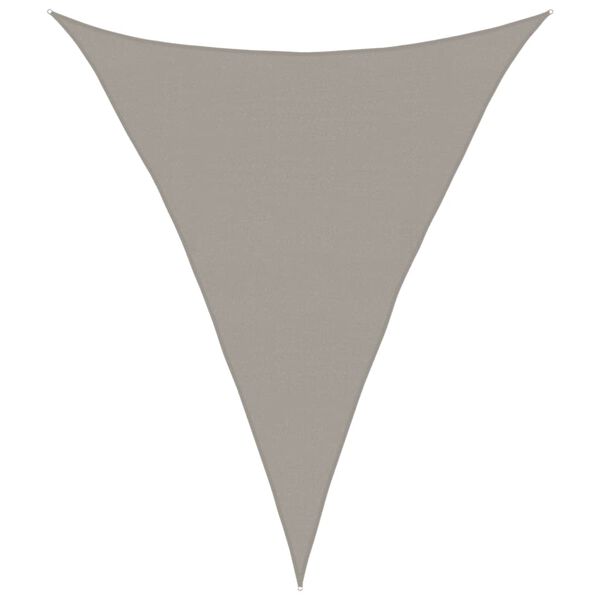 vidaXL Voile d'ombrage 160 g/m&sup2; triangulaire gris clair 4x5x5 m PEHD