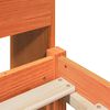 vidaXL Lit bibliothèque sans matelas cire marron 100x200cm bois massif
