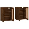 vidaXL Armoires murales 2 pcs ch&ecirc;ne marron bois d'ing&eacute;nierie