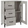 vidaXL Buffet gris béton 69,5x34x90 cm bois d'ingénierie