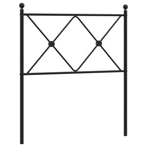 vidaXL T&ecirc;te de lit de remplacement m&eacute;tal noir 75 cm
