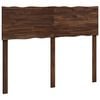 vidaXL T&ecirc;te de lit en bois brut ROSTOCK Marron fonc&eacute; 120 cm
