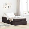 vidaXL Cadre de lit ottoman avec matelas marron fonc&eacute; 90x190 cm tissu