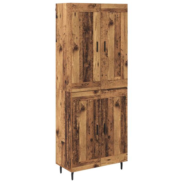 vidaXL Haut Armoire 2 pcs Bois Ancien Bois d'ing&eacute;nierie