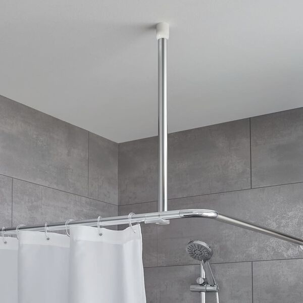 Kleine Wolke Support de tringle de rideau de douche 60 cm Chrome