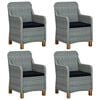 vidaXL Ensemble &agrave; manger de jardin 5 pcs Gris clair