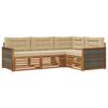 vidaXL Ensemble de canap&eacute;s d'ext&eacute;rieur 4 pcs Naturel et Beige