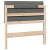 vidaXL T&ecirc;te de lit capitonn&eacute;e Marron et gris clair 100 cm Pin massif