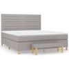 vidaXL Sommier &agrave; lattes de lit avec matelas Gris clair 180x200cm Tissu