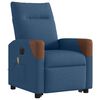 vidaXL Fauteuil inclinable de massage électrique bleu tissu