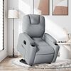 vidaXL Fauteuil inclinable électrique gris clair tissu