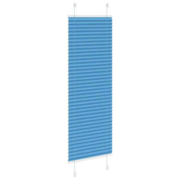 vidaXL Store pliss&eacute; bleu 45x100 cm largeur du tissu 44,4 cm polyester