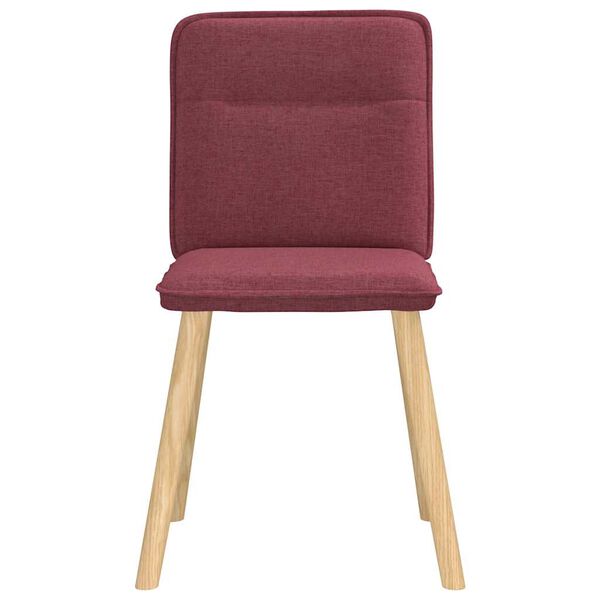 vidaXL Chaises &agrave; manger lot de 6 rouge bordeaux tissu