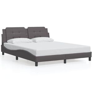 vidaXL Cadre de lit sans matelas Zadar gris 160x200 cm similicuir