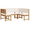 vidaXL Ensemble de banc de jardin 3 pcs Marron Bois d'Acacia Massif