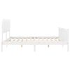 vidaXL Cadre de lit sans matelas blanc bois de pin massif
