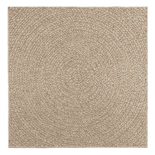 vidaXL Tapis ZIZUR beige 120x120 cm aspect de jute int&eacute;rieur ext&eacute;rieur
