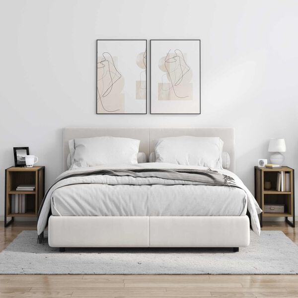 vidaXL Table de chevet Ch&ecirc;ne artisan 39.5 x 30 x 50 cm