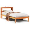 vidaXL Cadre de lit avec t&ecirc;te de lit sans matelas cire marron 75x190cm