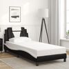 vidaXL Cadre de lit Viana avec LED sans matelas noir et blanc 90x200 cm