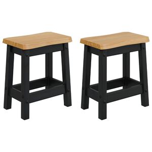 VidaXL Tabouret de bar EKAI 2 pcs Noir 40 x 29 x 45,5 cm