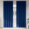 vidaXL Rideaux occultants avec anneaux 2 pcs Bleu fonc&eacute; 225 x 140 cm