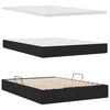 vidaXL Lit avec rangement et matelas avec matelas Noir 140 x 190 cm