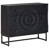 vidaXL Armoire &agrave; tiroirs avec tiroir Noir 75 x 30 x 65 cm