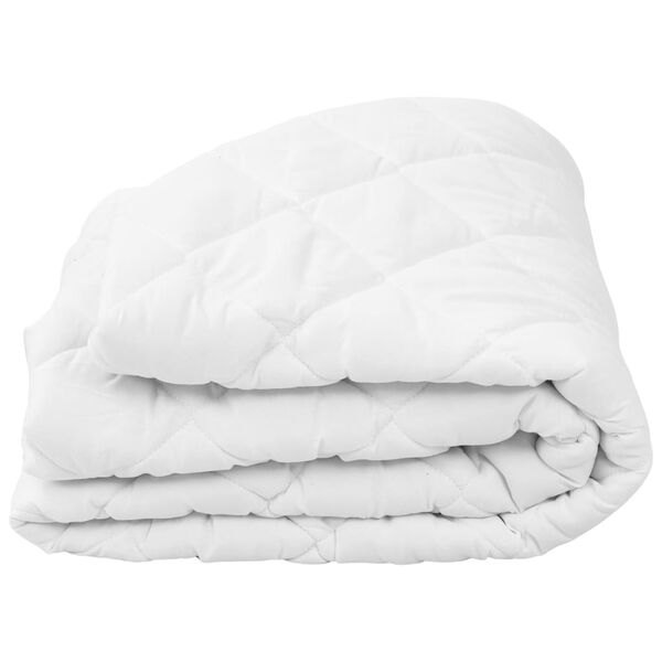 vidaXL Couvre-matelas matelass&eacute; Blanc 90x200 cm Lourd