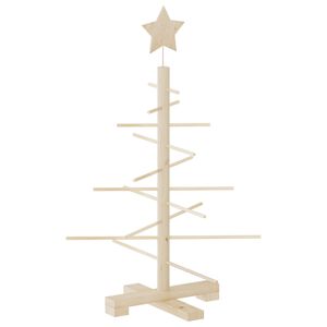 vidaXL Arbre de No&euml;l en bois pour d&eacute;coration 75 cm bois massif de pin